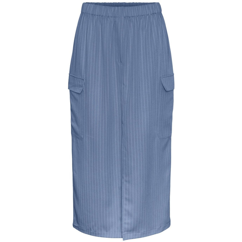 PIECES Pieces dame nederdel PCSANNY Skirt Medium Blue Denim WHITE