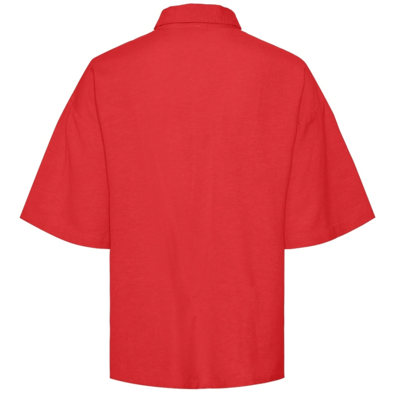 PIECES Pieces dame skjorte PCMILANO Shirt Poppy Red