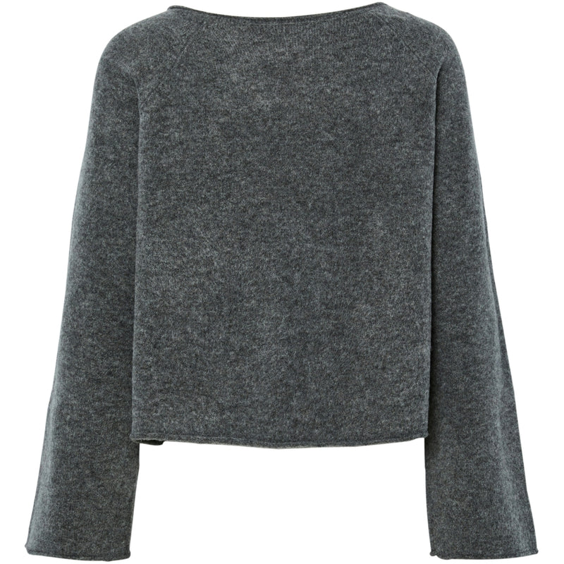 PIECES Pieces dame strik cardigan PCJIKO Knit Medium grey melange