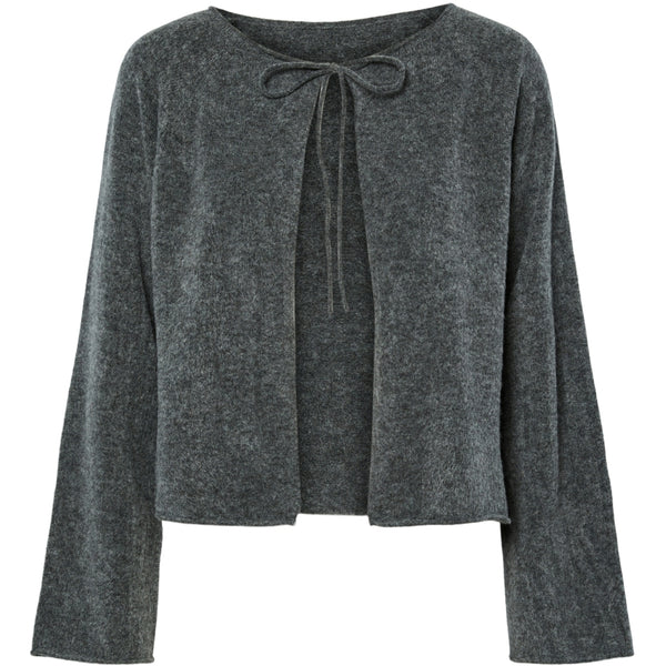 PIECES Pieces dame strik cardigan PCJIKO Knit Medium grey melange