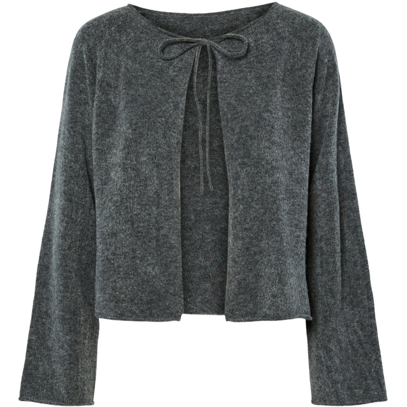 PIECES Pieces dame strik cardigan PCJIKO Knit Medium grey melange