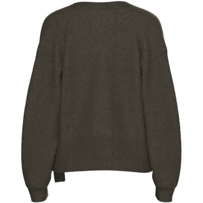 PIECES Pieces dame strik cardigan PCMALOU Knit Hot Fudge