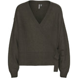 PIECES Pieces dame strik cardigan PCMALOU Knit Hot Fudge