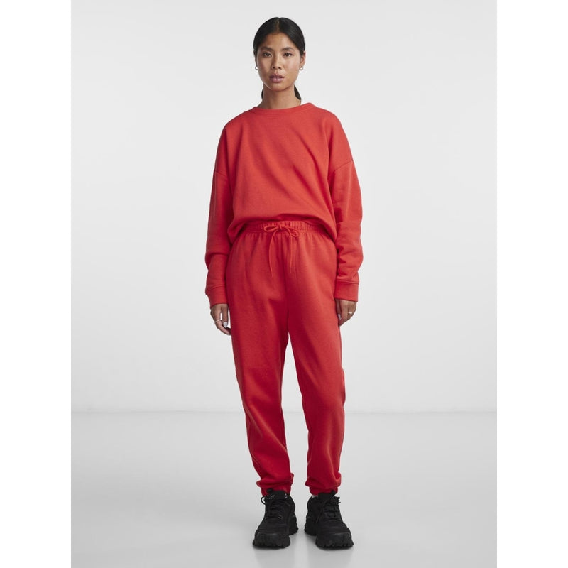 PIECES Pieces dame sweatpants PCCHILLI Sweatpant Poppy Red