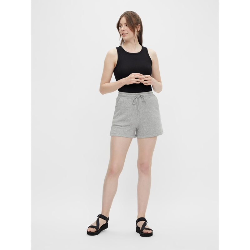 PIECES Pieces dame sweatshorts PCCHILLI SUMMER Shorts Light Grey Melange