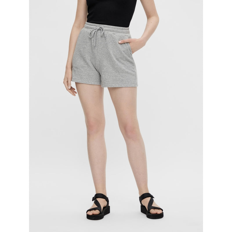 PIECES Pieces dame sweatshorts PCCHILLI SUMMER Shorts Light Grey Melange