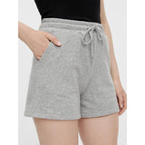 PIECES Pieces dame sweatshorts PCCHILLI SUMMER Shorts Light Grey Melange