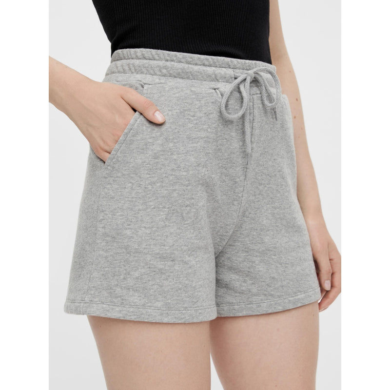 PIECES Pieces dame sweatshorts PCCHILLI SUMMER Shorts Light Grey Melange