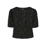 PIECES Pieces dame top PCKAM Top Black Black sequins