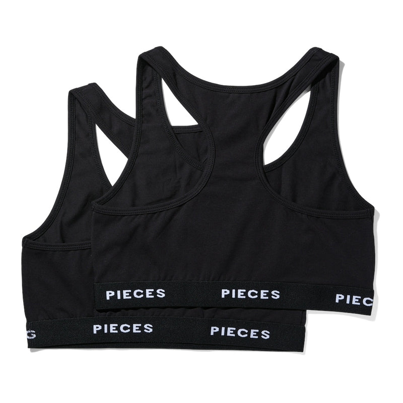 PIECES Pieces dame top PCLOGO Underwear Black