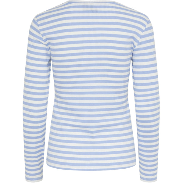 PIECES Pieces dame top PCRUKA Top Hydrangea Stripes CLOUD DANCER