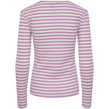 PIECES Pieces dame top PCRUKA Top Pastel Lavender Stripes CLOUD DANCER