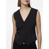 PIECES Pieces dame vest PCDIDI Vest Black Stripes