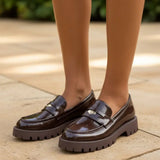 SHOES Rosabel dame loafers YU9T-7 Shoes Brown