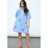 Sisters Point SISTERS POINT dame kjole EDINA Dress Blue Stripes