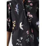 Sisters Point SISTERS POINT dame skjorte ELLA Shirt Black Wild Flower