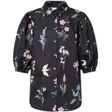 Sisters Point SISTERS POINT dame skjorte ELLA Shirt Black Wild Flower