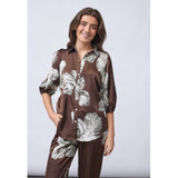 Sisters Point SISTERS POINT dame skjorte ELLA Shirt Brown flower
