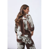 Sisters Point SISTERS POINT dame skjorte ELLA Shirt Brown flower