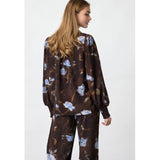 Sisters Point SISTERS POINT dame skjorte VIADA Shirt Brown/Blue Flower