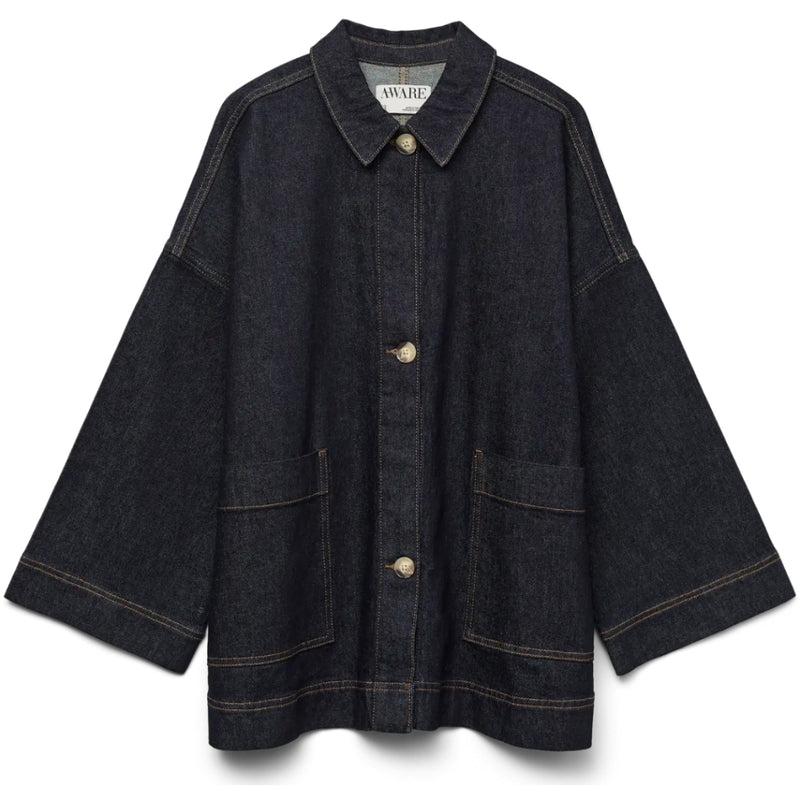 Vero Moda VERO MODA DAME JAKKE AWVERENA Jacket Dark Blue Denim Rinse