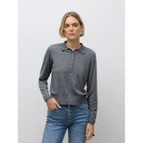 Vero Moda VERO MODA DAME POLO AWSIKITA Polo Medium grey melange