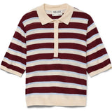 Vero Moda VERO MODA DAME POLO AWSIKITA Top Birch Stripes Zinfandel
