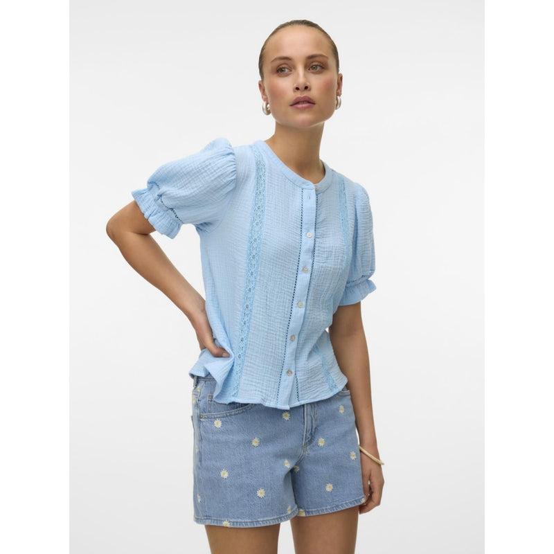 Vero Moda VERO MODA DAME SHORTS VMTESS Shorts Light Blue Denim