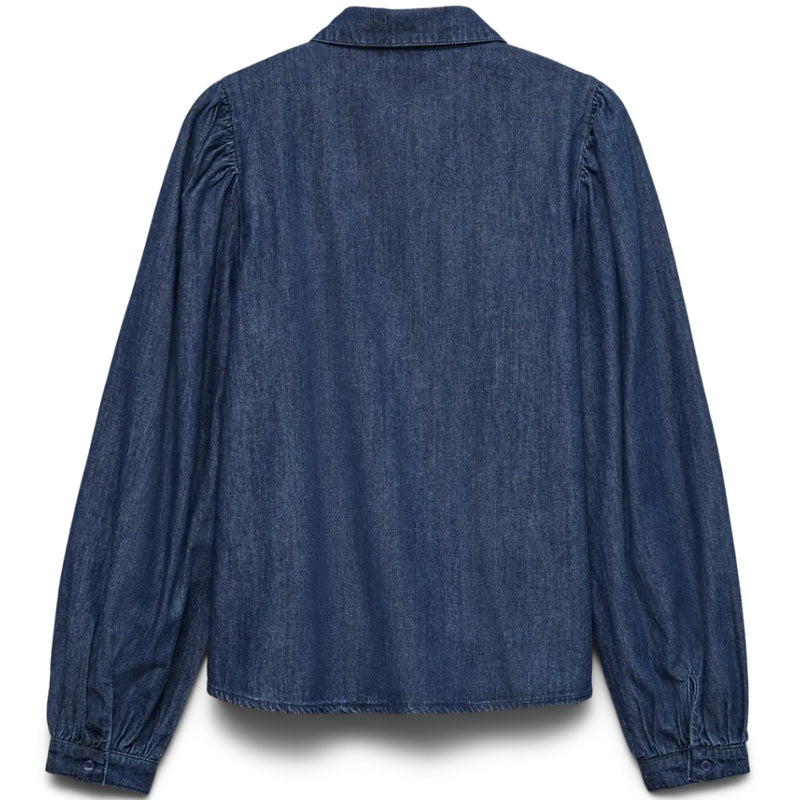 Vero Moda VERO MODA DAME SKJORTE VMNILY Shirt Dark Blue Denim