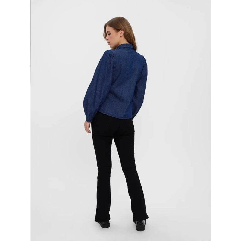 Vero Moda VERO MODA DAME SKJORTE VMNILY Shirt Dark Blue Denim