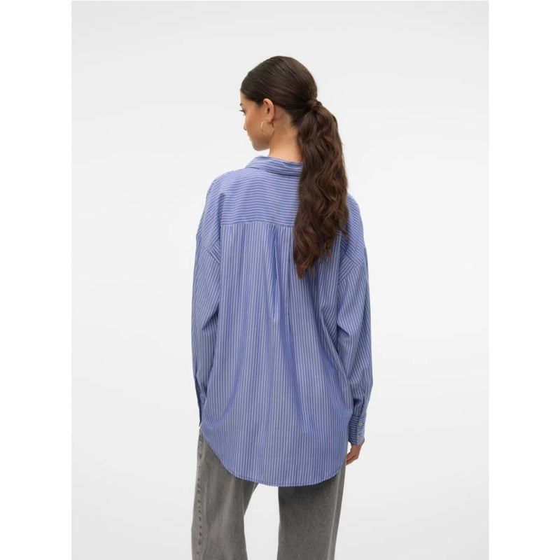 Vero Moda VERO MODA DAME SKJORTE VMNORA Shirt Marlin Stripes Bright White