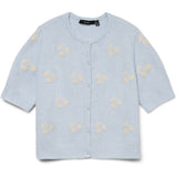 Vero Moda VERO MODA Dame Cardigan VMDoffy Cardigan Cashmere Blue W. WHITE CHERRIES