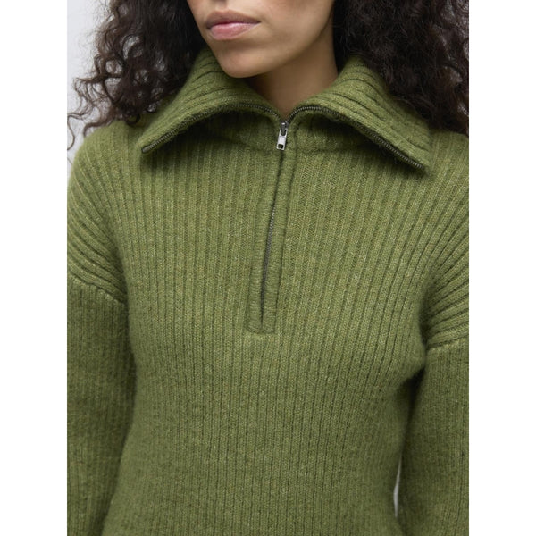 Vero Moda VERO MODA Dame Pullover Awulla LS High Half-Zip Knit Knit calliste green