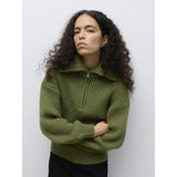 Vero Moda VERO MODA Dame Pullover Awulla LS High Half-Zip Knit Knit calliste green