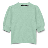 Vero Moda VERO MODA Dame Pullover VMDoffy Knit Birds Egg Green MELANGE
