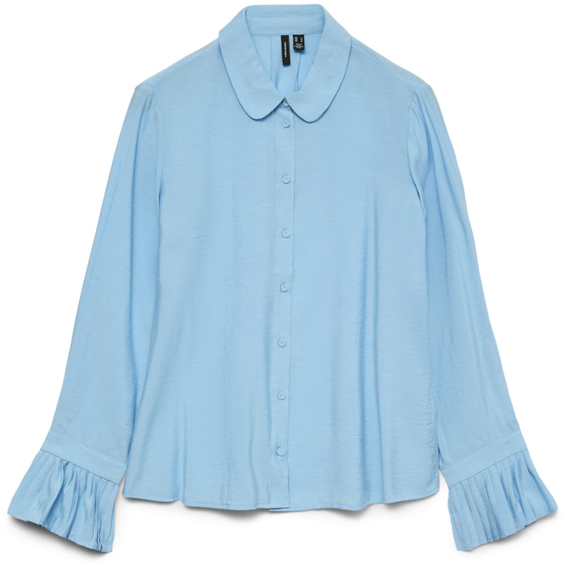 Vero Moda VERO MODA Dame Skjorte VMPlissi Shirt Alaskan Blue