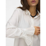 Vero Moda VERO MODA Dame Skjorte VMPlissi Shirt Snow white