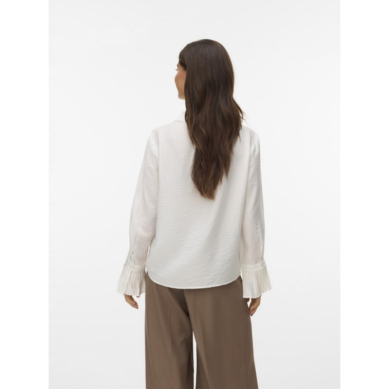 Vero Moda VERO MODA Dame Skjorte VMPlissi Shirt Snow white
