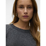 Vero Moda VERO MODA Dame Trøje VMDoffyshine Blouse Asphalt Silver Lurex