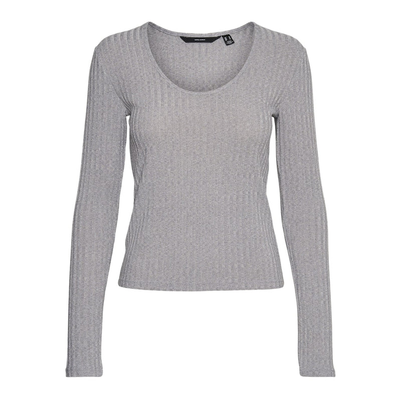 Vero Moda VERO MODA dame bluse VMBRITT Blouse Light Grey Melange