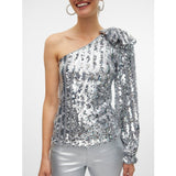 Vero Moda VERO MODA dame bluse VMEFI Blouse Silver Colour