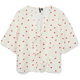 Vero Moda VERO MODA dame bluse VMODETTE Blouse Snow White Strawberry w. dots