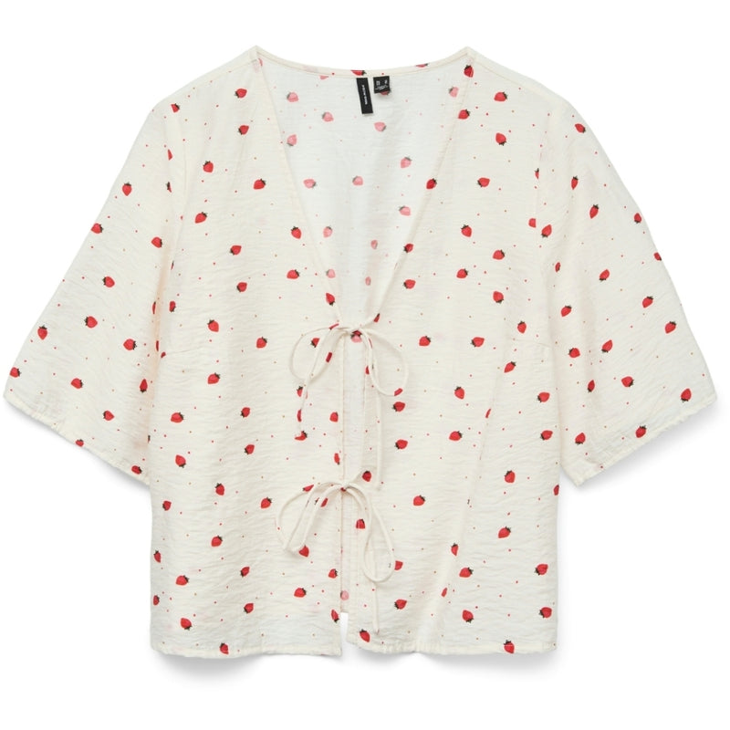 Vero Moda VERO MODA dame bluse VMODETTE Blouse Snow White Strawberry w. dots