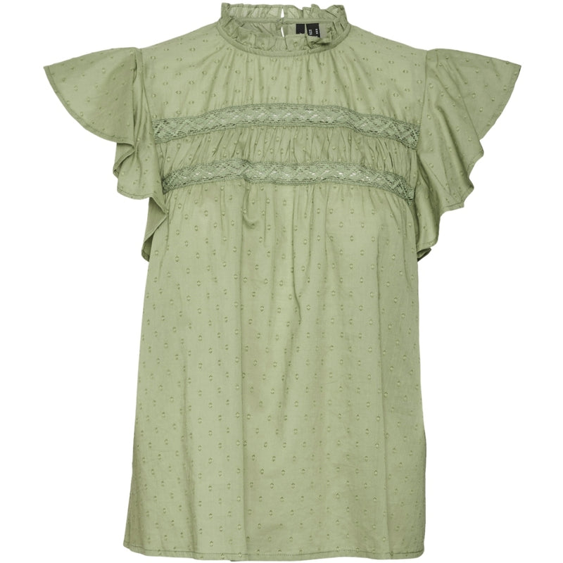 Vero Moda VERO MODA dame bluse VMTRINE Blouse Hedge Green