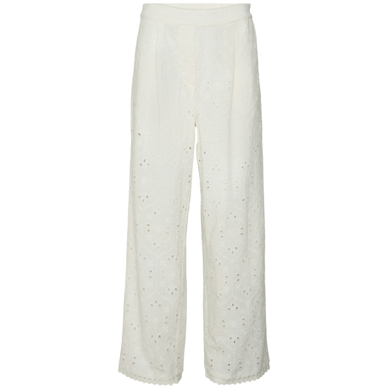 Vero Moda VERO MODA dame bukser VMIRINA Pant Snow White EMBROIDERY