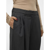 Vero Moda VERO MODA dame bukser VMSILJE Pant Dark Grey Melange PINSTRIPE