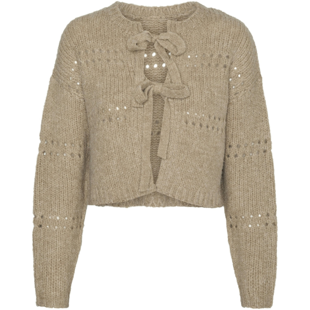 Vero Moda VMINGRID V-NECK - Chaqueta de punto - silver mink/beige