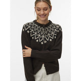 Vero Moda VERO MODA dame cardigan VMKARLA Cardigan Chocolate Torte MELANGE W. BLACK + BIRCH