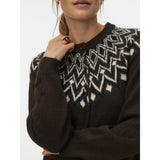 Vero Moda VERO MODA dame cardigan VMKARLA Cardigan Chocolate Torte MELANGE W. BLACK + BIRCH