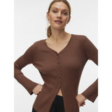 Vero Moda VERO MODA dame cardigan VMWILLOW Cardigan Cocoa Brown